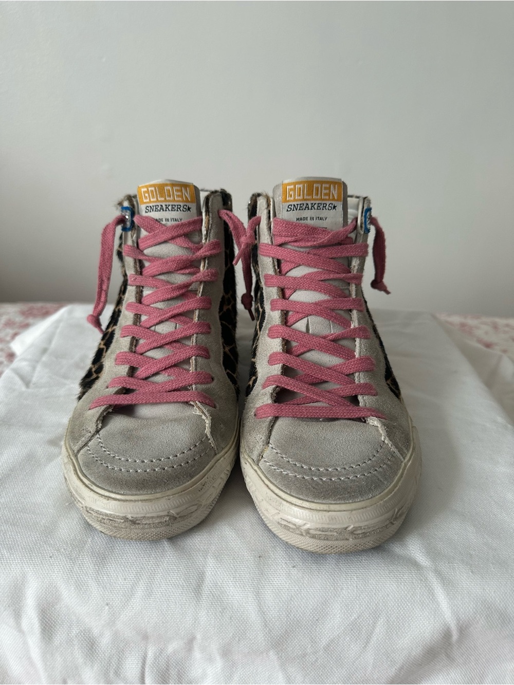 Golden Goose pony hair leopard print slide sneakers size 7 / 37 - Picture 2 of 7